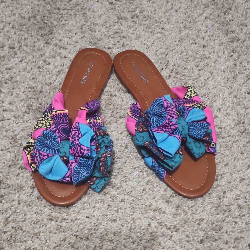 Gianni Bini Women's Pink and Blue Sandals